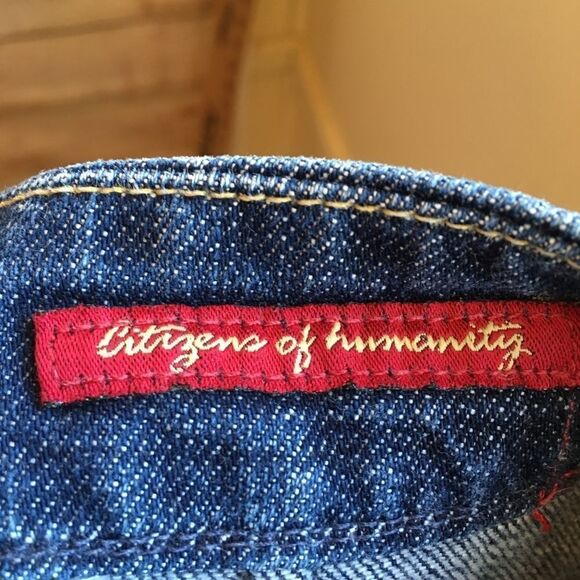 CITIZENS OF HUMANITY JEAN SKIRT WITH RAW HEM - Picture 7 of 9